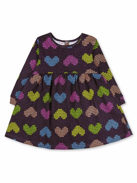 Платье Девочкам Юлала Фиолетовый тёмный Сердечки (фото 1)