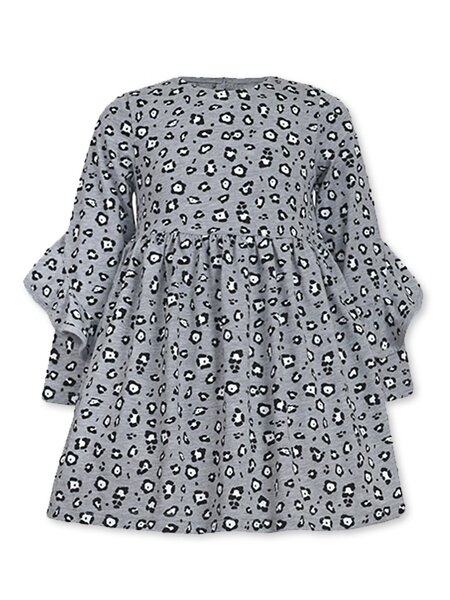 Платье Девочкам Лунёва Серый меланж Леопард (фото 1)