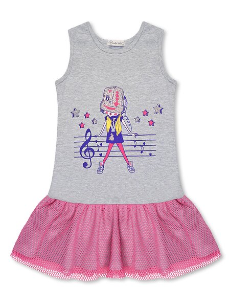 Платье Девочкам Bonito Серый меланж Девушка (фото 1)