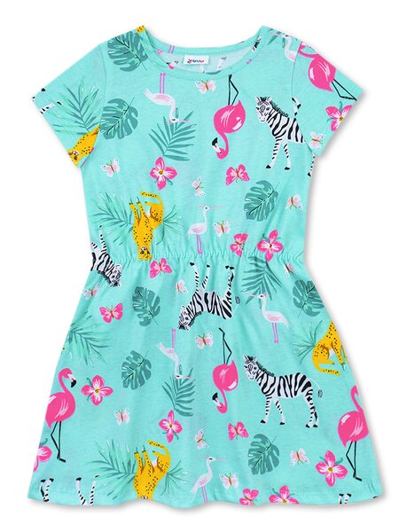 Платье Девочкам Юлала Мятный Звери (фото 1)