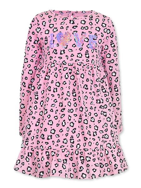Платье Девочкам Лунёва Розовый Леопард (фото 1)