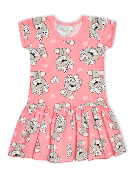 Платье Девочкам Россия Персиковый Мишки (фото 1)