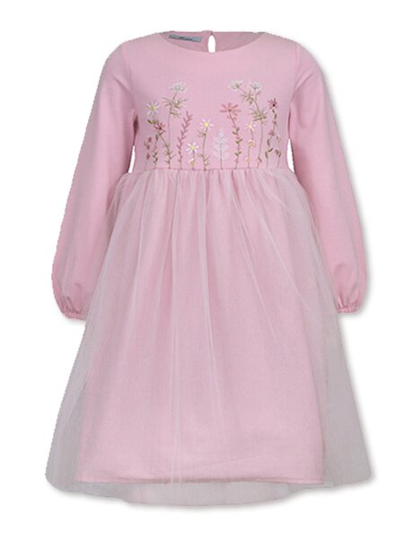 Платье Девочкам Лунёва Розовый Цветы (фото 1)