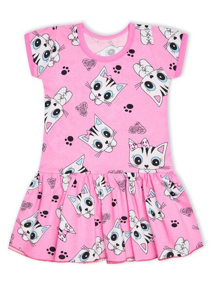Платье Девочкам Россия Розовый Котята (фото 1)
