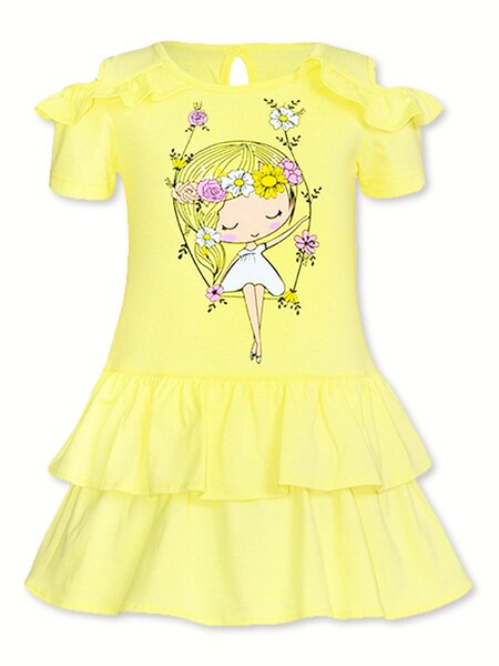 Платье Девочкам Лунёва Жёлтый Девочка (фото 1)