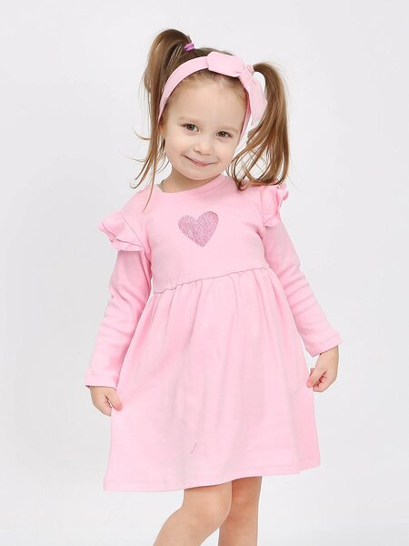 Платье Девочкам Ивашка Розовый светлый Сердце (фото 1)