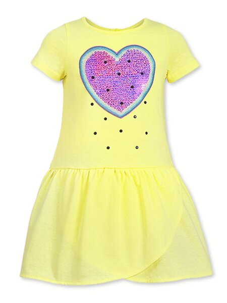 Платье Девочкам Лунёва Жёлтый Сердце (фото 1)