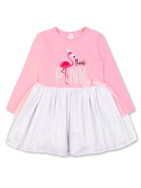 Платье Девочкам Bonito Розовый; Серый меланж Фламинго (фото 1)