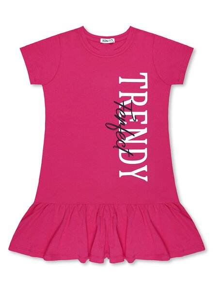 Платье Девочкам Bonito Коралловый Надпись (фото 1)