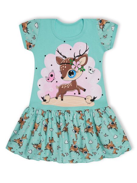 Платье Девочкам Россия Мятный Оленёнок (фото 1)