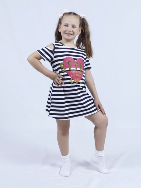 Платье Девочкам Bonito Белый; Чернильный Сердце (фото 1)