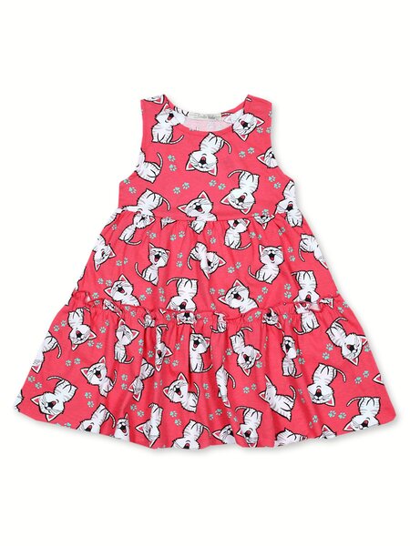 Сарафан Девочкам Bonito Коралловый Кошки (фото 1)
