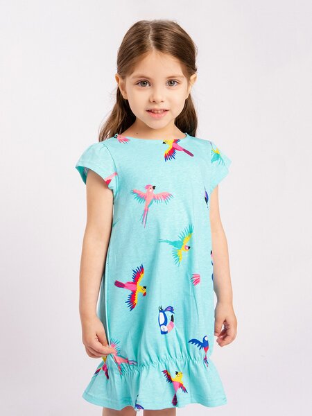 Платье Девочкам Юлала Голубой Птички (фото 1)