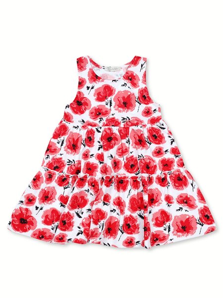 Сарафан Девочкам Bonito Белый; Красный Цветы (фото 1)