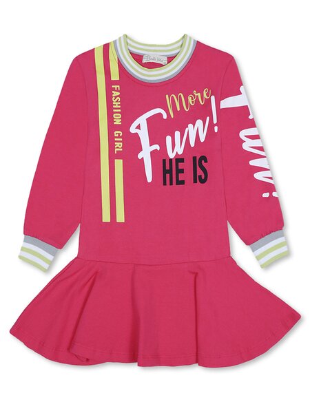 Платье Девочкам Bonito Малиновый Надпись (фото 1)