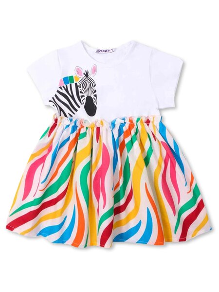 Платье Девочкам Bonito Белый Зебра (фото 1)