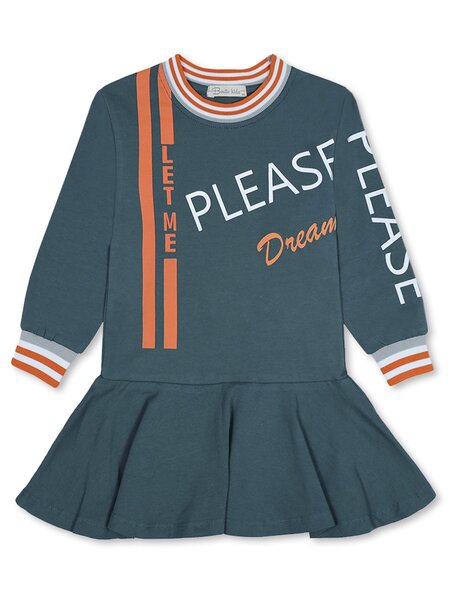 Платье Девочкам Bonito Зелёный тёмный Надпись (фото 1)