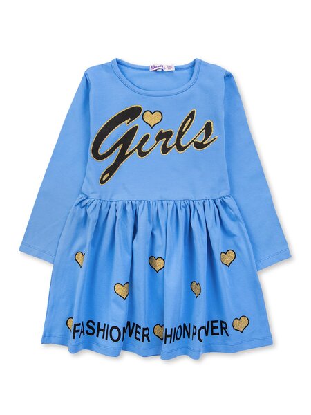 Платье Девочкам Bonito Синий светлый Надпись (фото 1)