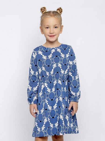 Платье Девочкам Юлала Синий тёмный Олени (фото 1)