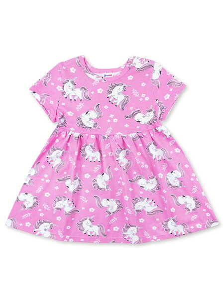 Платье Девочкам Юлала Розовый Единороги (фото 1)