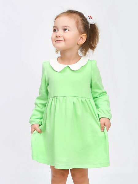 Платье Девочкам Ивашка Салатовый Без рисунка (фото 1)