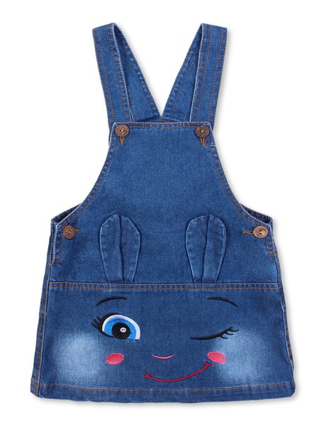 Сарафан джинсовый Девочкам Bonito Синий тёмный Мордочка (фото 1)