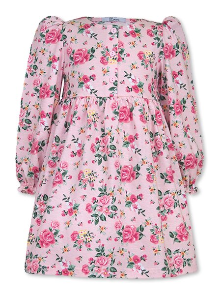 Платье Девочкам Лунёва Розовый светлый Цветы (фото 1)