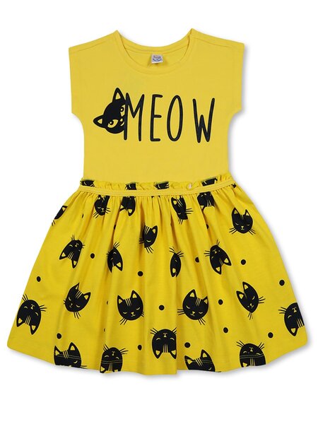 Платье Девочкам Bonito Жёлтый Котики (фото 1)