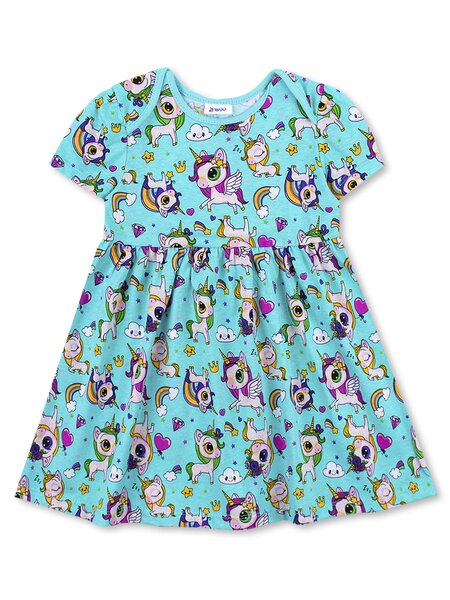 Платье Девочкам Юлала Голубой Единороги (фото 1)