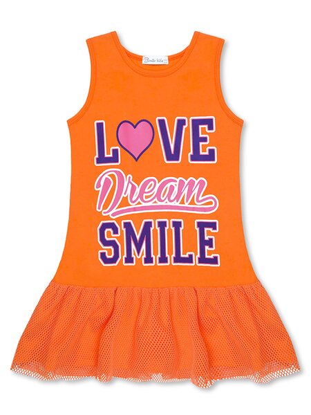Платье Девочкам Bonito Оранжевый Надпись (фото 1)