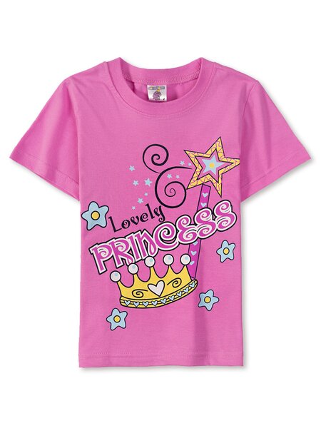 Футболка Девочкам Весёлый супер-слонёнок Розовый Надпись (фото 1)