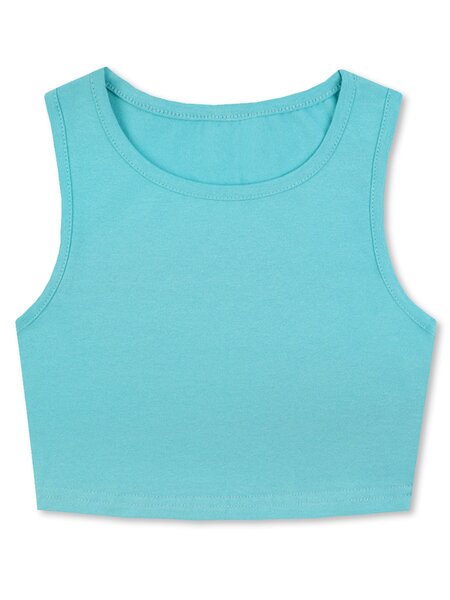 Топ Девочкам Юлала Бирюзовый Без рисунка (фото 1)