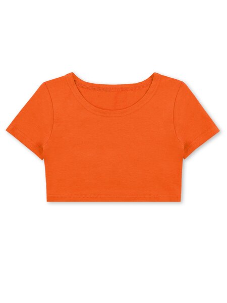 Топ Девочкам Юлала Оранжевый Без рисунка (фото 1)