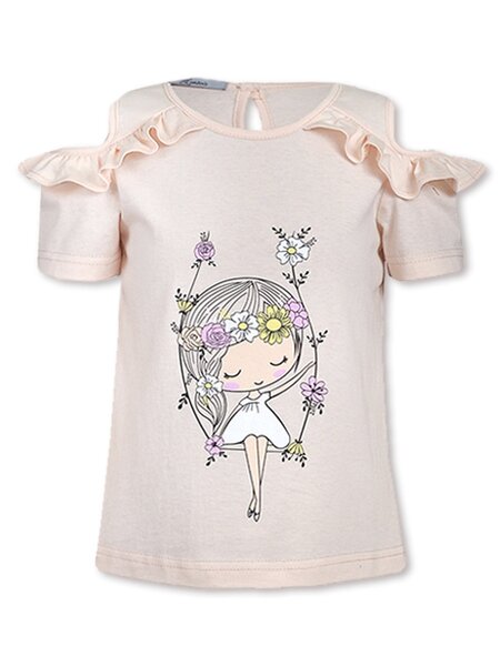 Футболка Девочкам Лунёва Персиковый светлый Девочка (фото 1)