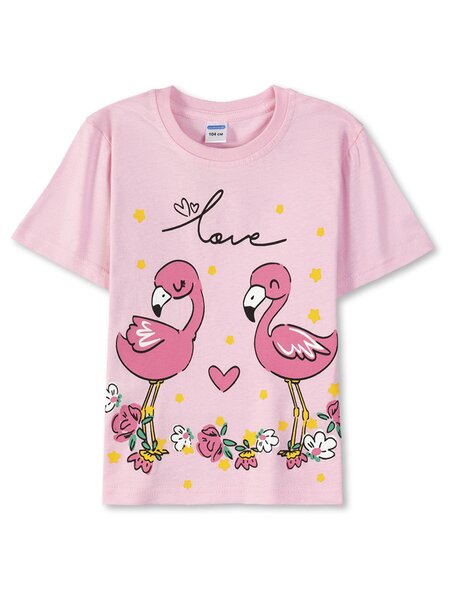Футболка Девочкам Sladikmladik Розовый Фламинго (фото 1)
