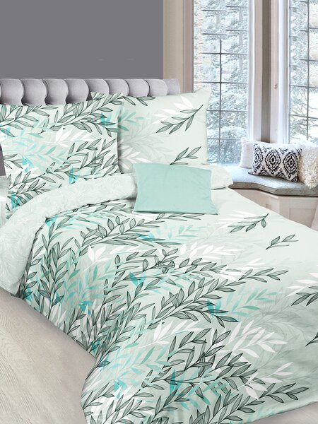 Комплект постельного белья Для дома Россия Зелёный Листья (фото 1)