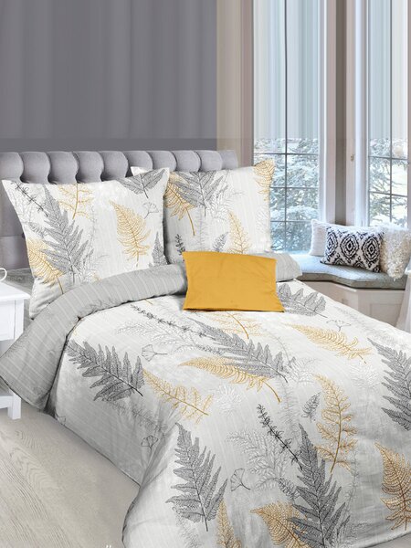 Комплект постельного белья Для дома Россия Серый Листья (фото 1)