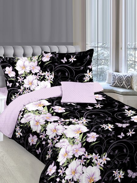 Комплект постельного белья Для дома Россия Сиреневый Цветы (фото 1)