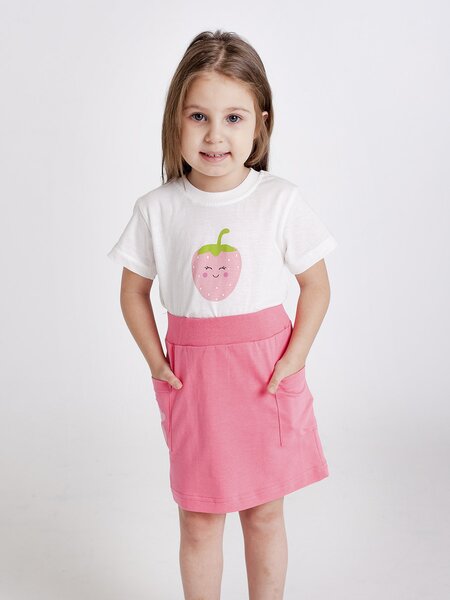 Футболка Девочкам Takro Молочный Ягодка (фото 1)