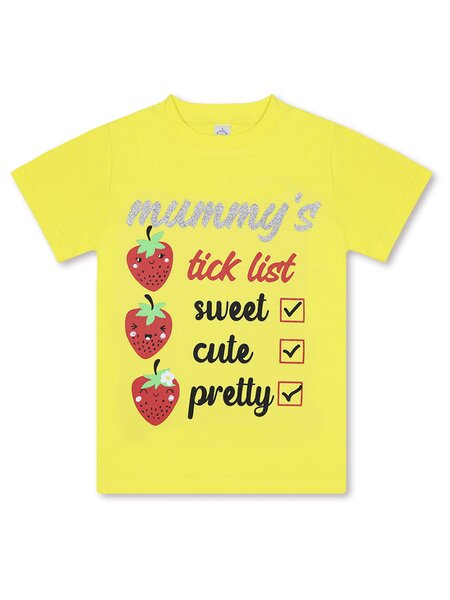 Футболка Девочкам Bonito Жёлтый Ягоды (фото 1)