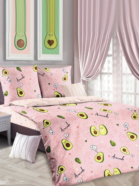 Комплект постельного белья Для дома Россия Розовый Авокадо (фото 1)