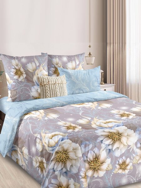 Комплект постельного белья Для дома Россия Пудра Цветы (фото 1)