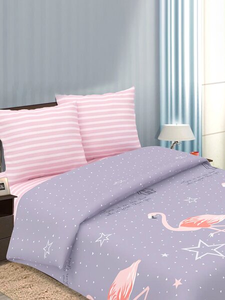 Комплект постельного белья Для дома Россия Серый Фламинго (фото 1)