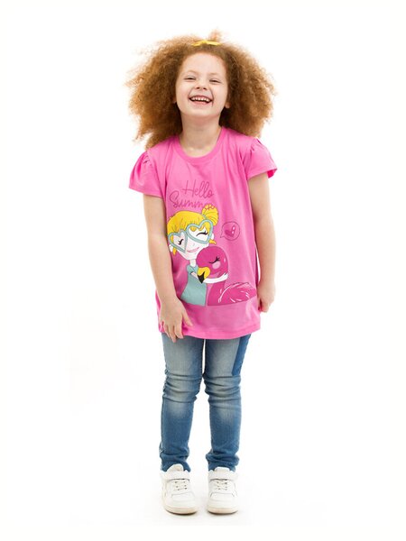 Футболка Девочкам Baby style Розовый Девочка (фото 1)
