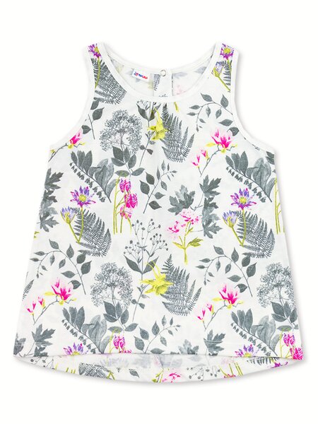 Маечка Девочкам Юлала Белый Цветы (фото 1)