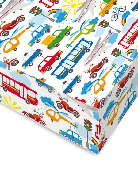 Простыня на резинке Для дома Россия Белый Транспорт (фото 1)