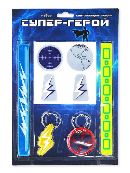 Набор светоотражающий Для дома Россия Мультиколор Супергерои (фото 1)