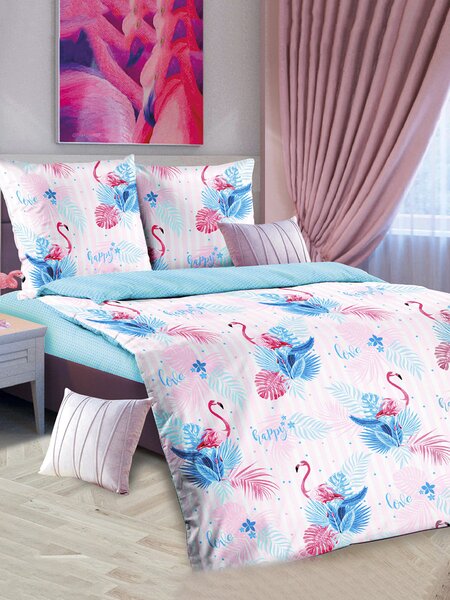 Комплект постельного белья Для дома Россия Розовый Фламинго (фото 1)
