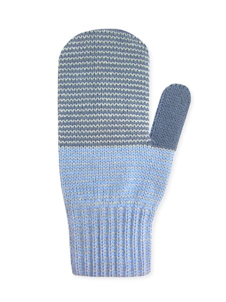 Варежки для мальчика Мальчикам Россия Голубой; Серый Полоски (фото 1)