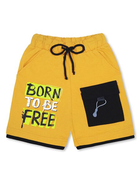 Шорты Мальчикам Bonito Горчичный Надпись (фото 1)